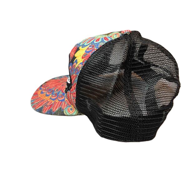 VANS Snapback Trucker Hat Peacock Multicolored Black Mesh Vans Off The Wall - Picture 3 of 5